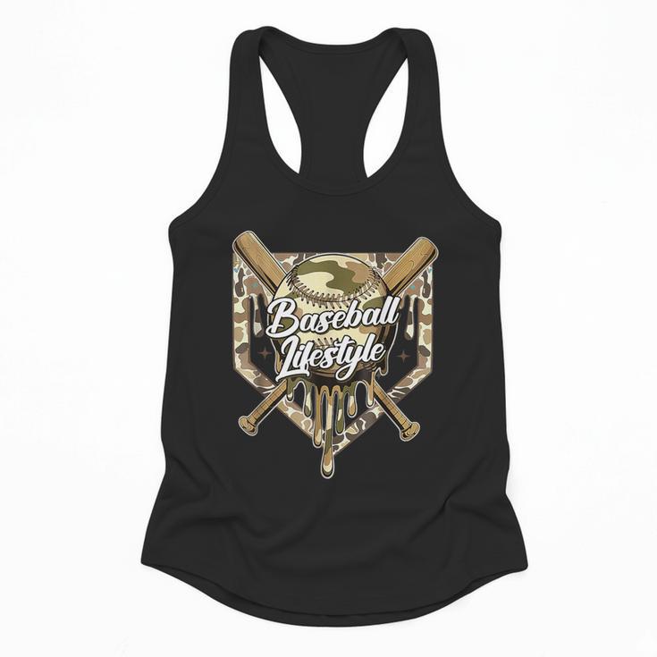 Baseball Life Lifestyle Home Plate Camo Ice Cream Drip Kids Flowy Tank