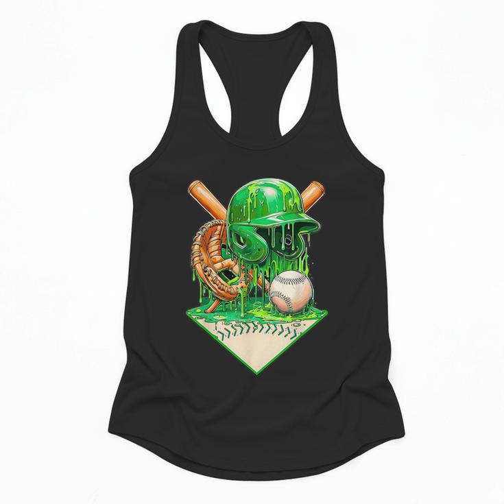 Baseball Life Style Ice Cream Drip Green Flowy Tank