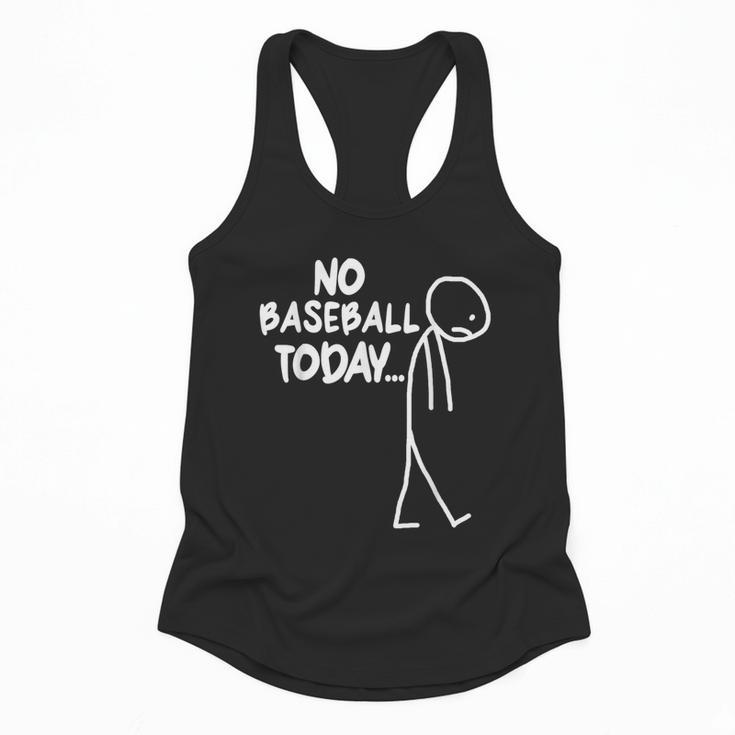 Baseball Lover Sad Stick No Baseball Today Flowy Tank