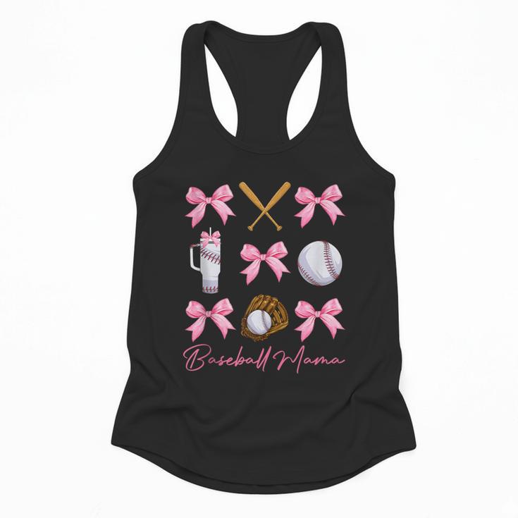 Baseball Mama Era Bows Baseball Mom Women Flowy Tank