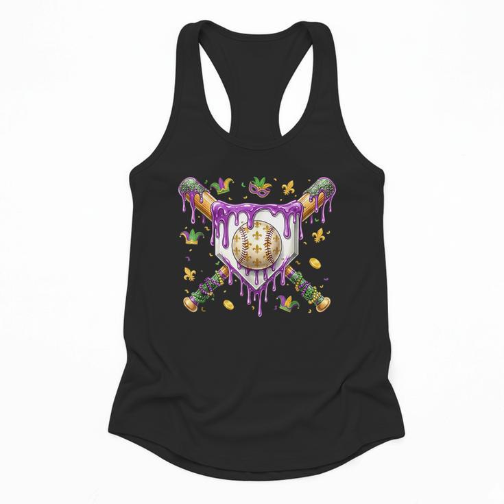 Baseball Mardi Gras Carnival Party Mask Ice Cream Drip Boys Flowy Tank
