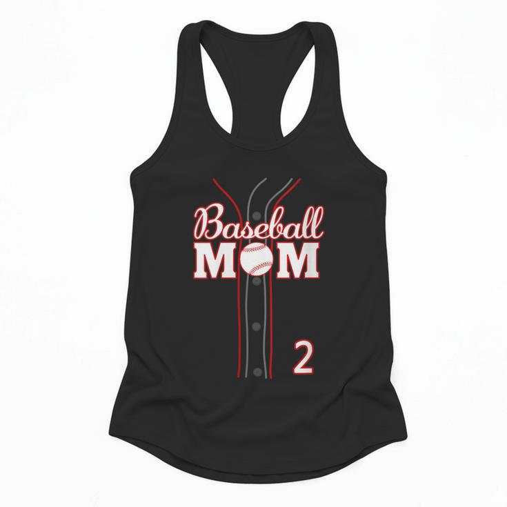 Baseball Mom 2 Number 2 Jersey Team Numbered Jersey Flowy Tank