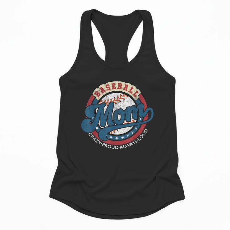 Baseball Mom Crazy Proud Always Loud Mother's Day Flowy Tank