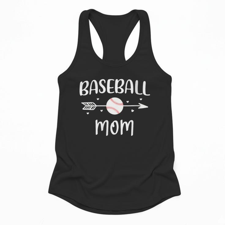 Baseball Mom Cute Grandson Player Arrow Heart Family Flowy Tank