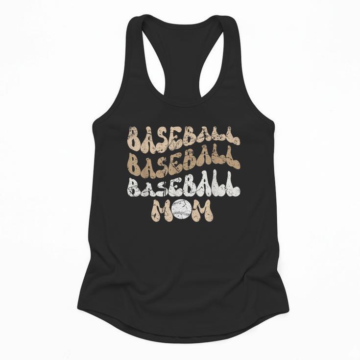 Baseball Mom Distressed Vintage Sports Player Calls Me Mom Flowy Tank