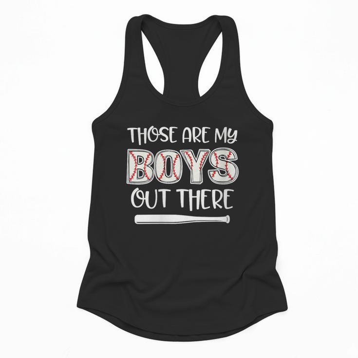 Baseball Mom And Grandma Those Are My Boys Baseball Game Flowy Tank