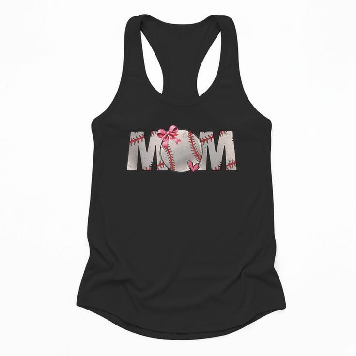 Baseball Mom With Pink Bow Flowy Tank