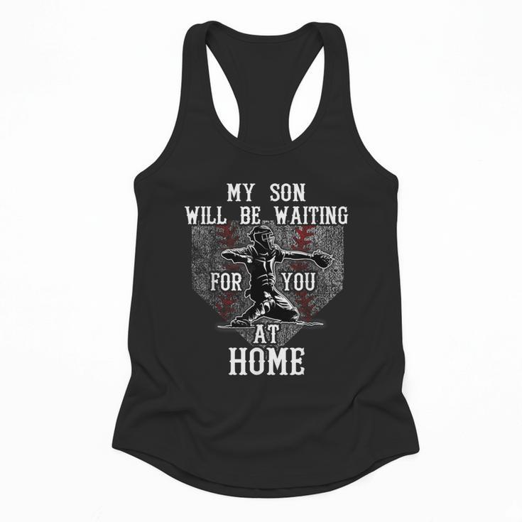 Baseball Mom My Son Will Be Waiting For You At Home Flowy Tank