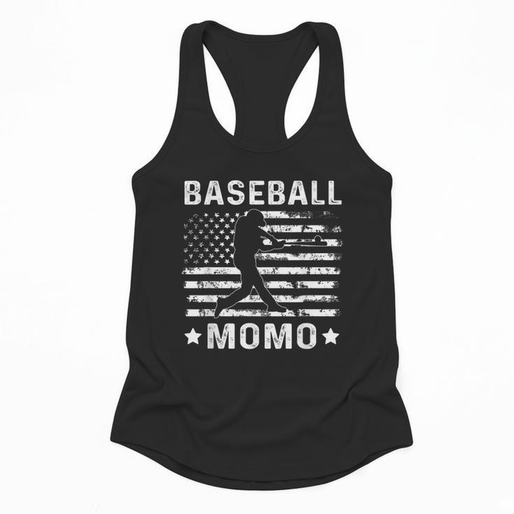 Baseball Momo Mom USA Flag 4th Of July Flowy Tank