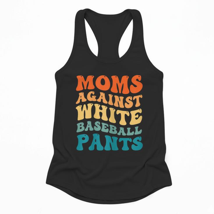 Baseball Moms Against Baseball Pants Groovy Softball Flowy Tank