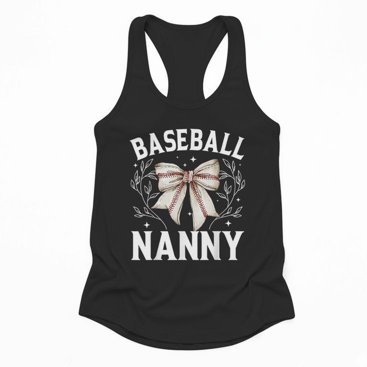 Baseball Nanny Baseball Coquette Bow Flowy Tank