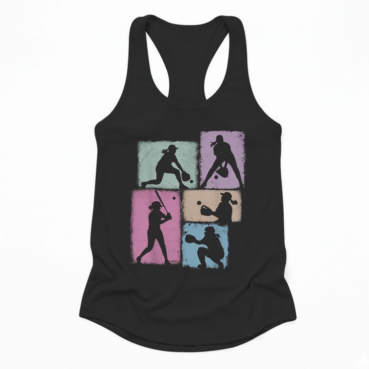 Baseball Player Collage Women Kids Coach Youth Girl Flowy Tank