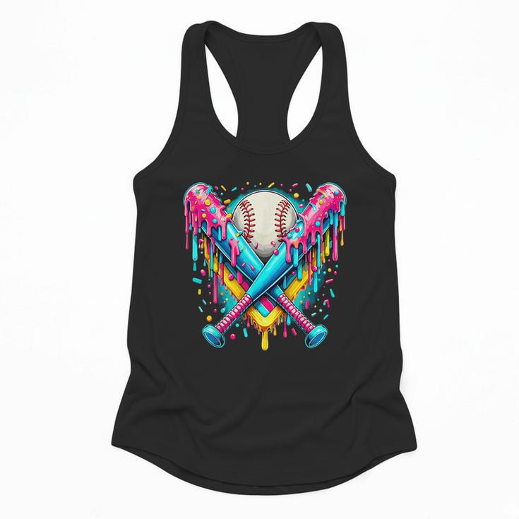 Baseball Player Ice Cream Drip Flowy Tank