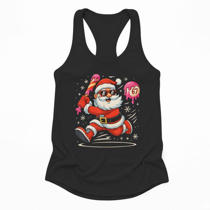 Baseball Santa 67 Baseball Christmas Pajamas Xmas Men Boy 67 Flowy Tank