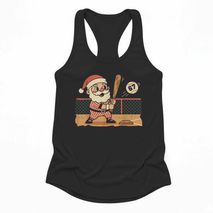 Baseball Santa 67 Christmas Xmas Boys Retro Flowy Tank