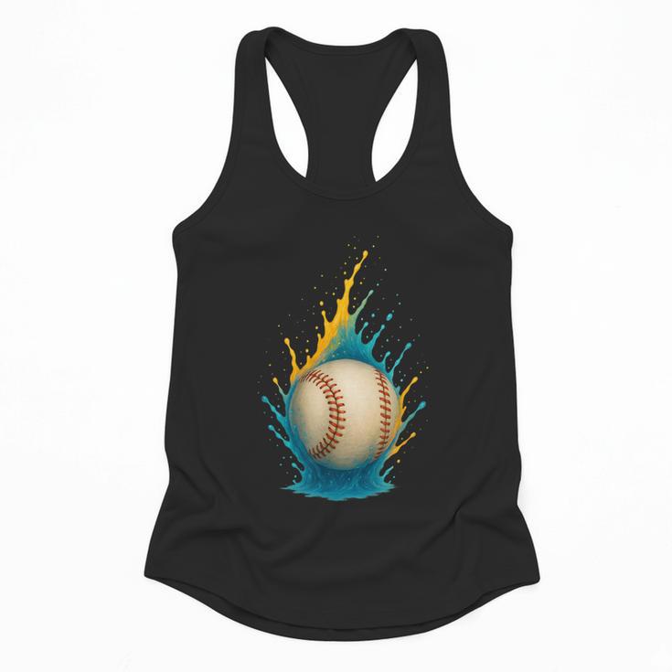 Baseball Splash Team Player For Kids Men Women Flowy Tank