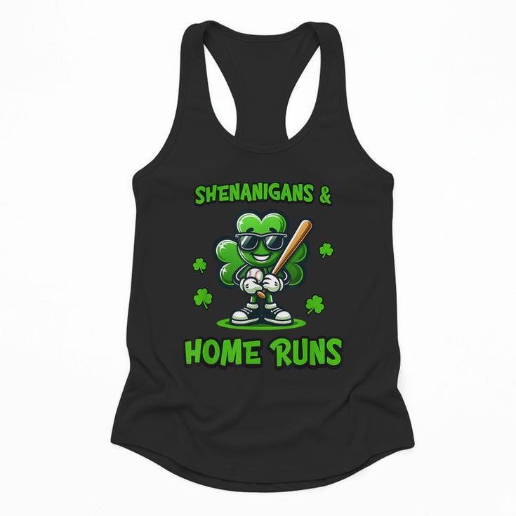 Baseball St Patrick's Day Irish Shamrock Trendy Flowy Tank