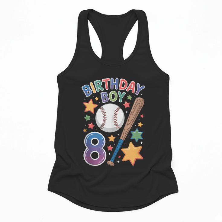 Birthday Boy 8th Birthday Baseball Flowy Tank