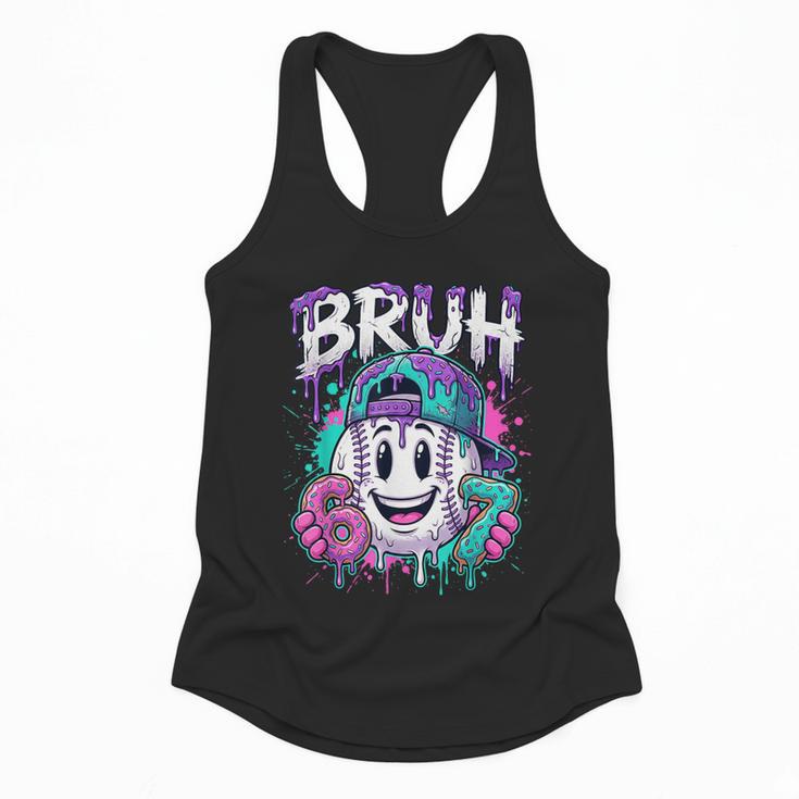 Bruh 67 Baseball Drip Boys Kids Six Seven Meme 6-7 Dripping Flowy Tank