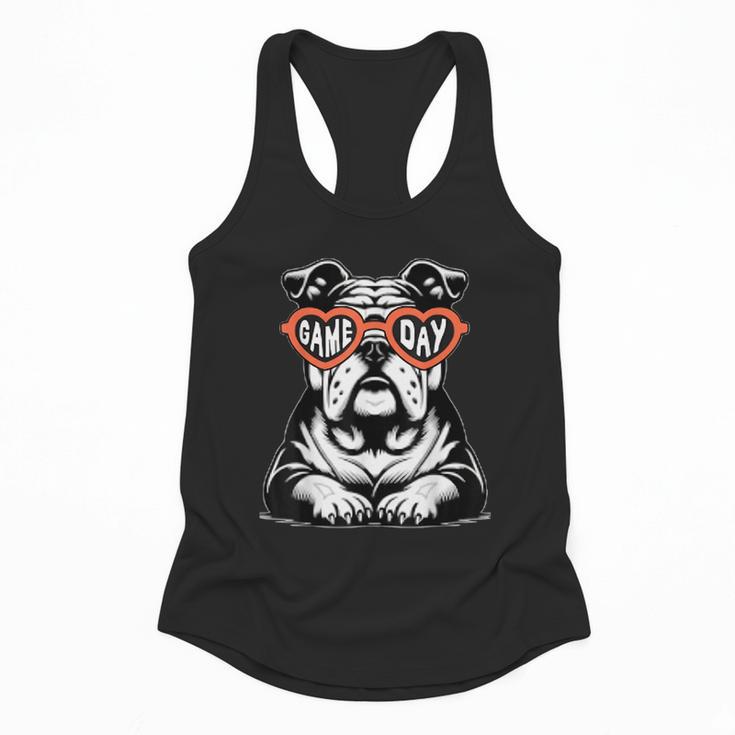 Bulldog Mascot Sports Fan Football Basketball Baseball Flowy Tank