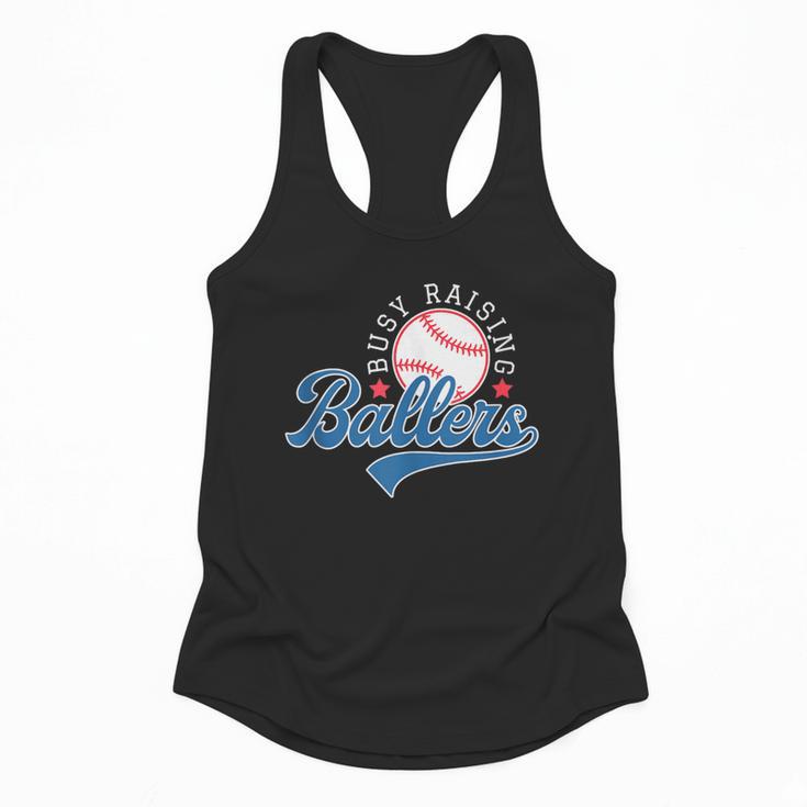 Busy Raising Ballers Baseball Mom Group Tee Flowy Tank