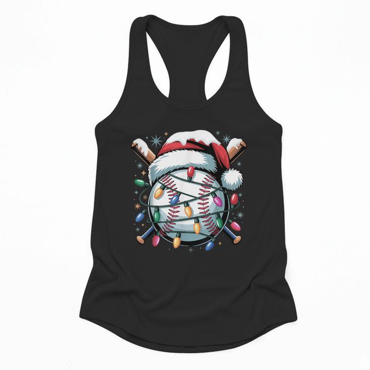 Christmas Baseball Boy Youth Kid Men Santa Hat Xmas Baseball Flowy Tank