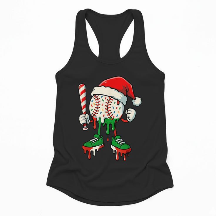 Christmas Baseball Drip For Boys Ice Cream Drip Baseball Flowy Tank