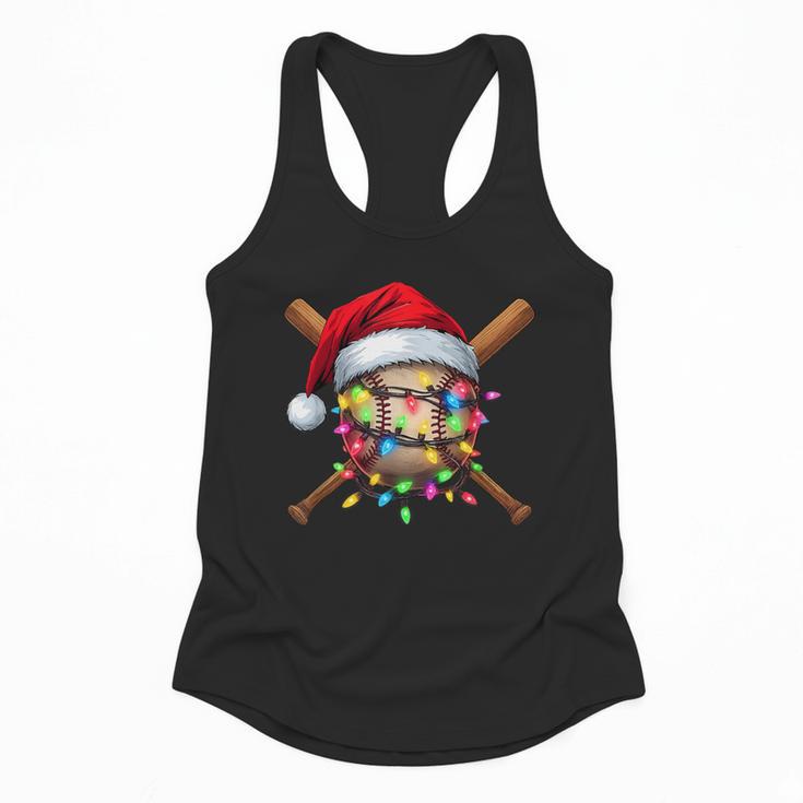 Christmas Baseball Pajama Santa For Men Boys Girls Kids Xmas Flowy Tank