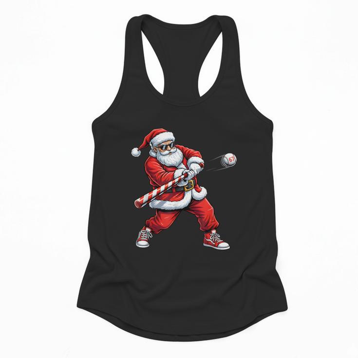 Christmas Baseball Player Santa Xmas Boys Men Toddler Flowy Tank