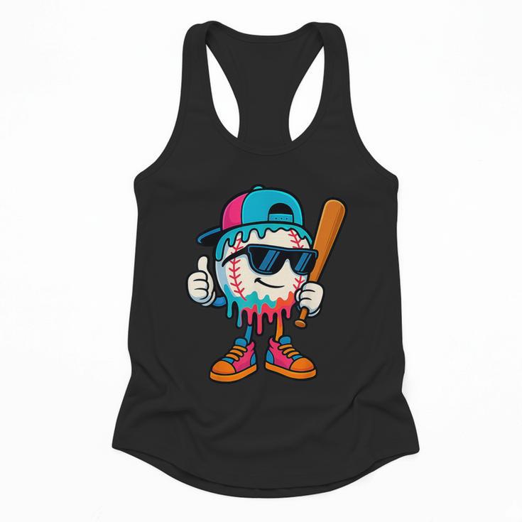Cool Baseball Drip For Boys Ice Cream Drip Baseball Kids Flowy Tank