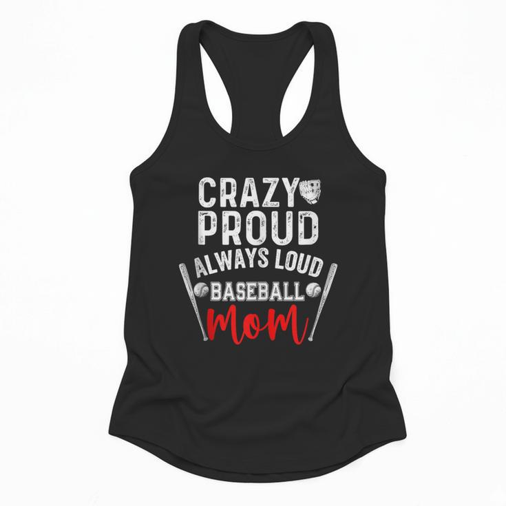 Crazy Proud Always Loud Baseball Mom Flowy Tank