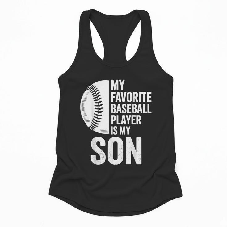 Cute Favorite Baseball Player Is My Son Women Men Flowy Tank