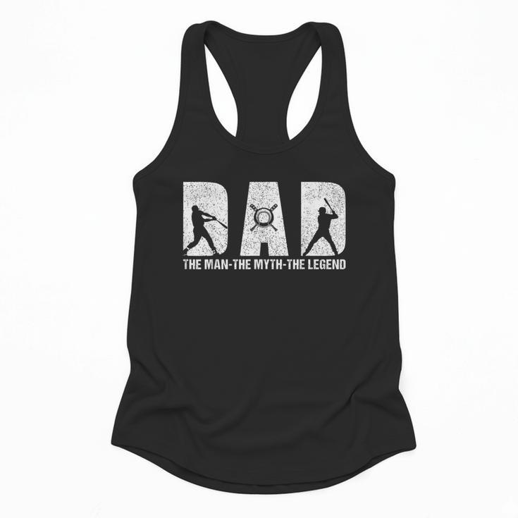Dad Baseball The Man The Myth The Legend Daddy Father's Day Flowy Tank