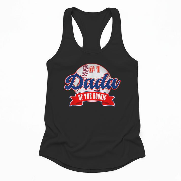 Dada Rookie Of Year 1st Birthday Baseball Theme Matching Flowy Tank