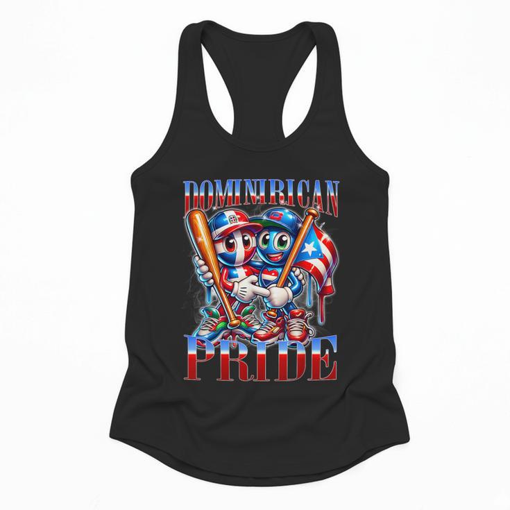 Dominican Puerto Rican Pride Baseball Flag Unity Flowy Tank