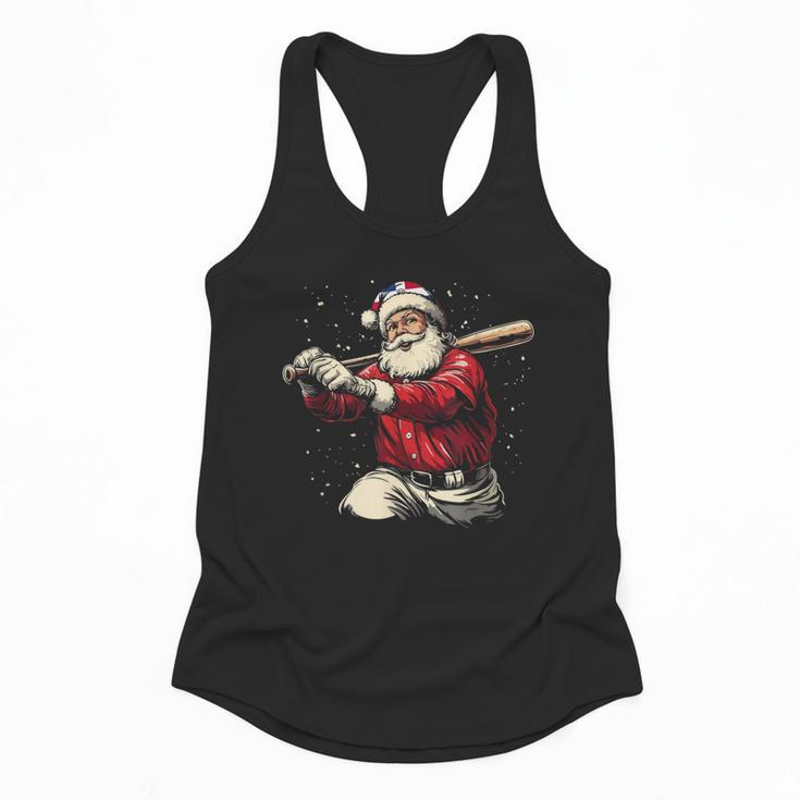 Dominican Santa Christmas Beisbol Baseball Dominicano Flowy Tank