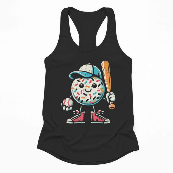 Donut Baseball Hat Ball Bat Cute Sport Toddler Boys Kids Men Flowy Tank