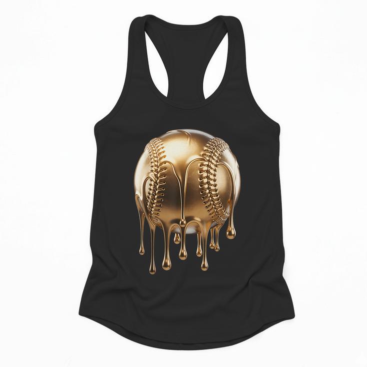 Dripping Gold Drip Baseball Game Day Player Coach Baller Flowy Tank