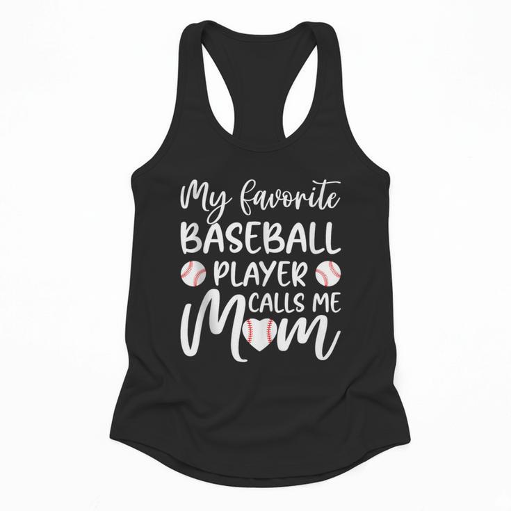 My Favorite Baseball Player Calls Me Mom For Baseball Mom Flowy Tank