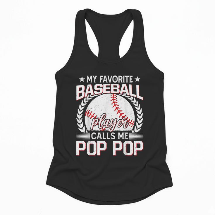 My Favorite Baseball Player Calls Me Pop Pop Flowy Tank