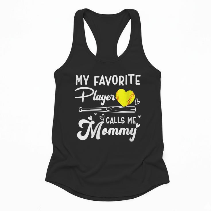 My Favorite Player Calls Me Mommy Softball Baseball Mom Flowy Tank