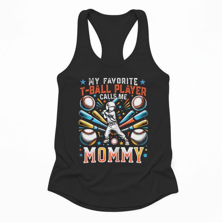 Favorite T-Ball Player Calls Mommy Baseball Mom Flowy Tank