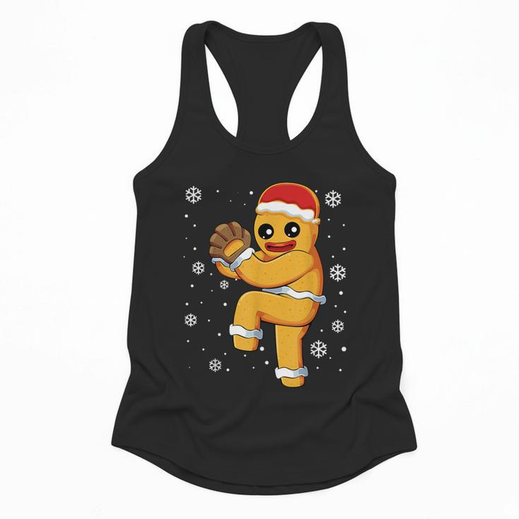 Gingerbread Man Baseball Christmas Flowy Tank