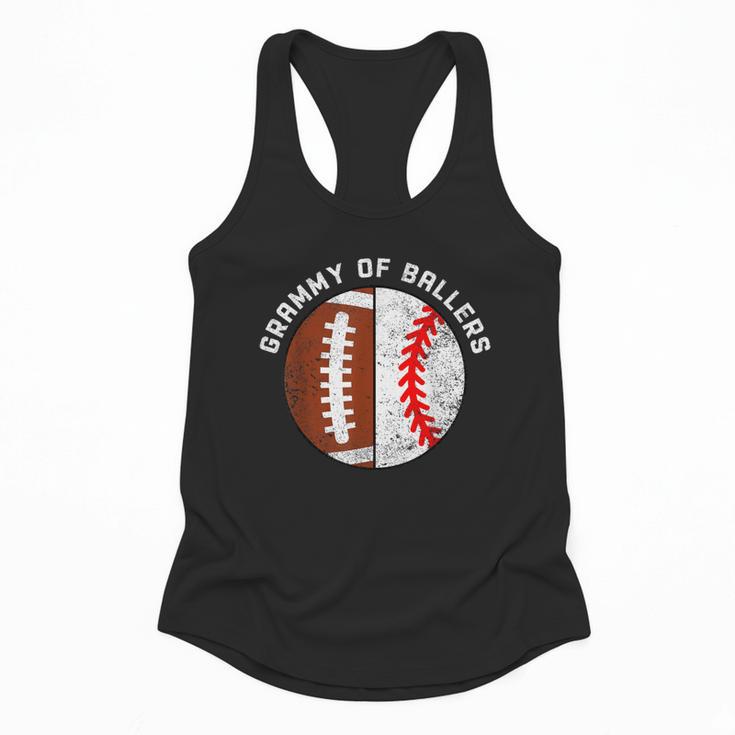 Grammy Of Ballers Football Baseball Grandma Grammy Flowy Tank