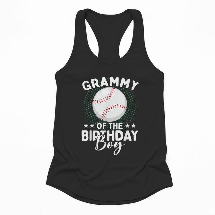 Grammy Of The Birthday Boy Baseball Player Birthday Flowy Tank