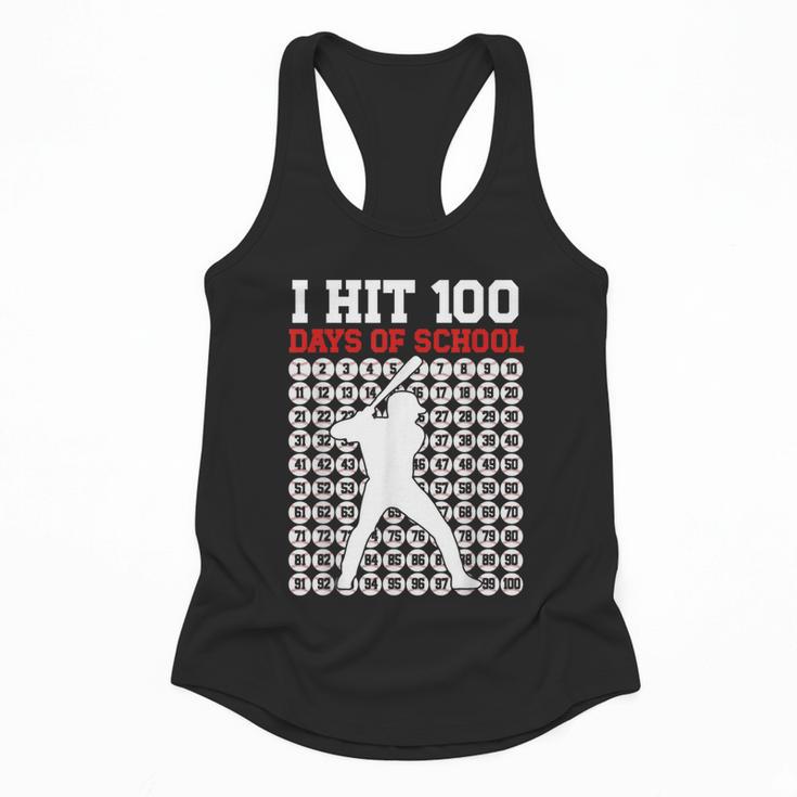 I Hit 100 Days Of School Baseball 100 Day Of School Flowy Tank I Hit 100 Days Of School Baseball 100 Day Of School Flowy Tank