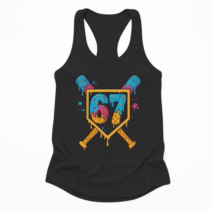 HUGvyn 67 Baseball Ice Cream Drip Six Seven Genz Alpha Slang Flowy Tank