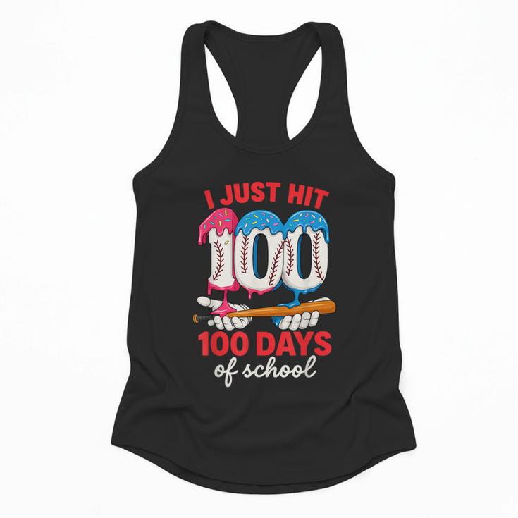 HUGvyn I Just Hit 100 Days Of School Baseball Ice Cream Boys Flowy Tank