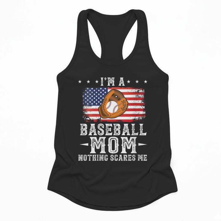 I'm a Baseball Mom Nothing Scares Me Baseball Flowy Tank