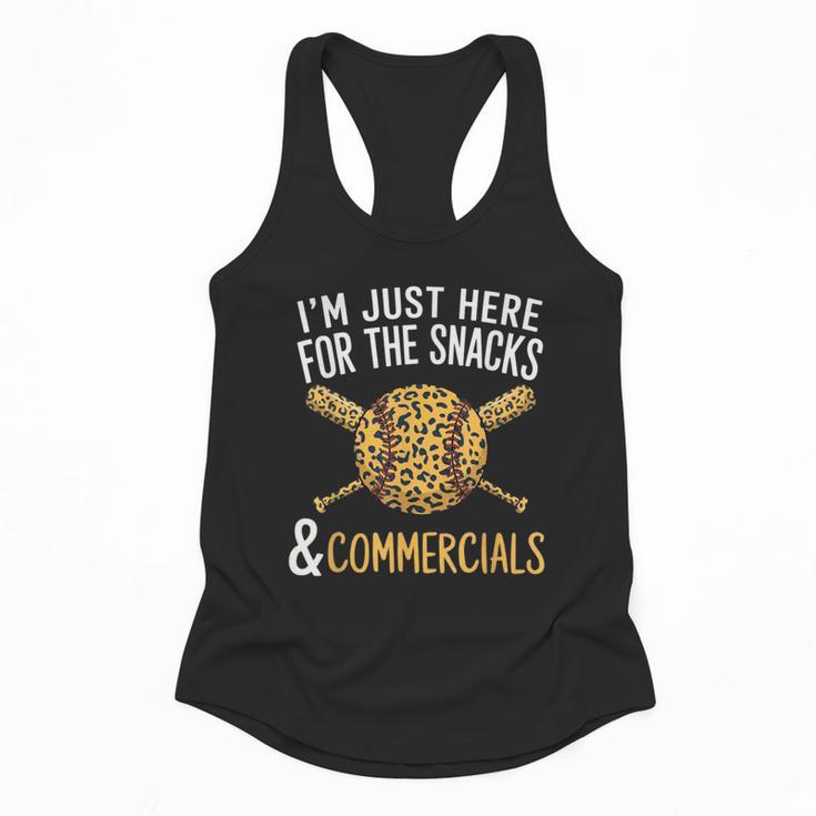 I'm Just Here For The Snacks And Commercials Baseball Flowy Tank